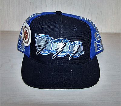  Tampa Bay Lightning  Snap Back AJD Hat Cap NHL rare hat trick logo 