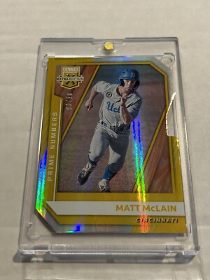 2022 ELITE EXTRA EDITION MATT MCLAIN 3/10 PRIME NUMBERS GOLD REDS SSP
