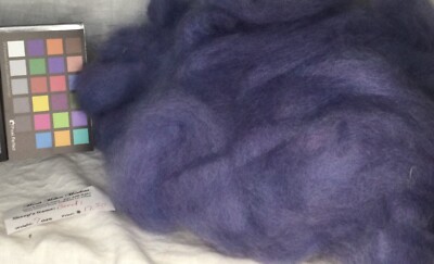 light Blue romney wool roving spinning felting weaving fiber arts knit crochet