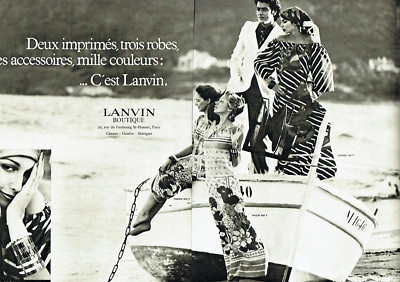 advertising 0323 1973 Lanvin accessories fashion watches 2 pages