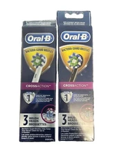 2 Oral-B Cross Action Replacement Brush Heads Refill (4 Pack) READ!!!