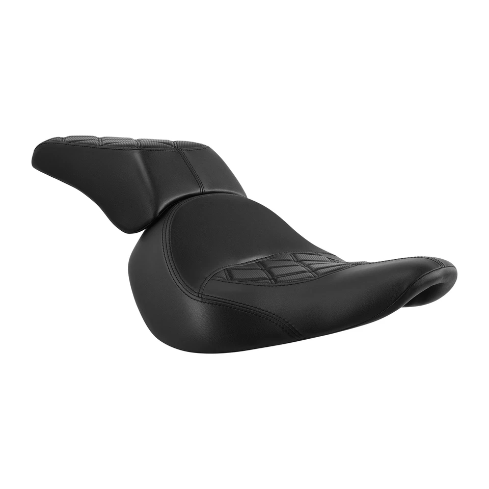 Asiento de conductor pasajero apto para Harley Softail Fatboy FLSTF 07-17 FXST FXSTB 06-15 Foto 2 de 4