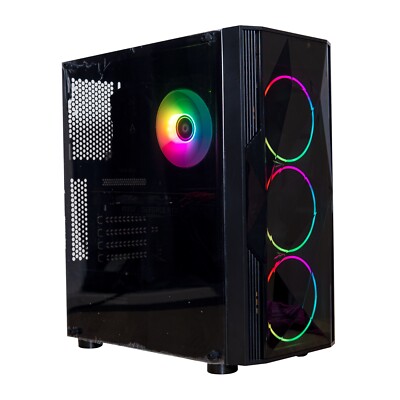 NEU RGB Gaming PC Ryzen 5 5600x MSI RTX 2070 Super 250GB SSD 2TB HDD 16GB RAM