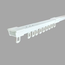 Extendable Curtain Track Rail Heavy Duty Metal/PVC Ceiling Set With Glider Hooks