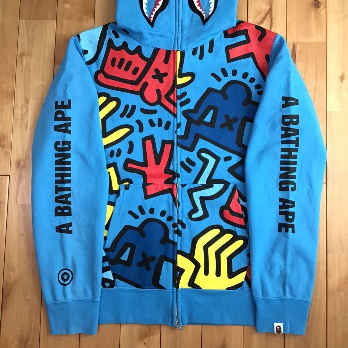 BAPE × Keith Haring Shark full zip hoodie Blue A Bathing Ape BAPE × Keith Haring Shark full zip hoodie Blue A Bathing Ape