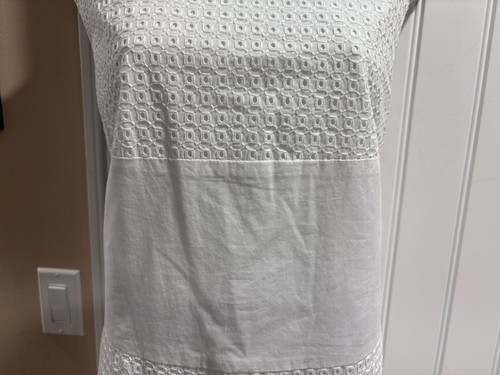 ANNE KLEIN WEISSES BAUMWOLLKLEID Ösen SCHEIDE GRÖSSE 10 - Bild 3 von 16