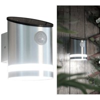Lunartec Solar-Led-Wandleuchte Aus Edelstahl Mit Bewegungssensor, 50 Lm, IP44