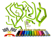 Silicone Radiator Hoses For RENAULT MEGANE 225 RS 2.0 16V 2002-2009 Bright Green