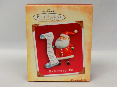 2004 Hallmark Keepsake Ornament ''So Much To Do!'' Santa Checking List READ