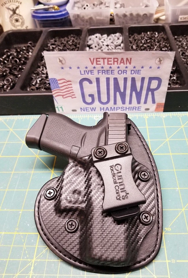 Funda híbrida KYDEX/CUERO CCW oculta CCW para S&W, CZ, CANIK, STEYR—IWB Foto 2 de 4