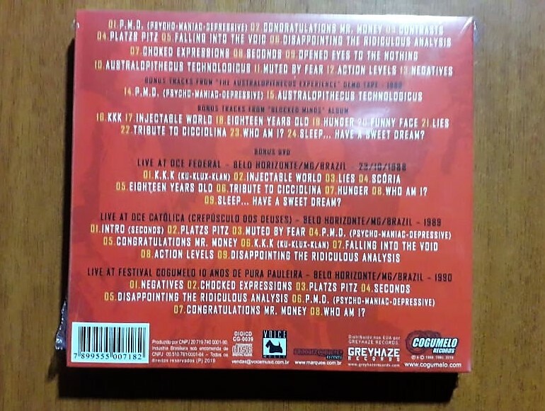 Holocausto - Negatives + Blocked Minds CD / DVD + Bonus First time