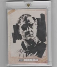 WALKING DEAD EVOLUTION GOVERNOR SKETCH CARD  BY ACCLAIMED ARTIST ROB TERANISHI!