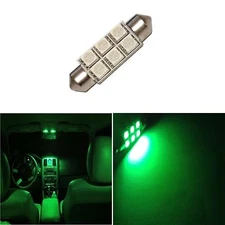 1 Super Green 42mm 578 LED 211-2 Bulbs Festoon 5050 Dome Map Cargo Light 1xE4