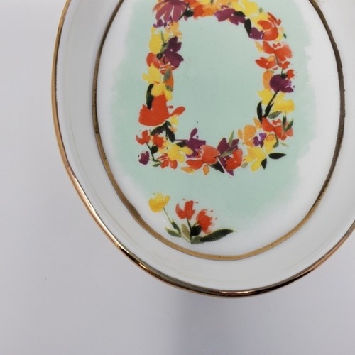 ANTHROPOLOGIE KIANA MOSLEY MONOGRAMM SCHMUCKSCHALE INITIALE "D" BLUMEN MONOGRAMM - Bild 5 von 10