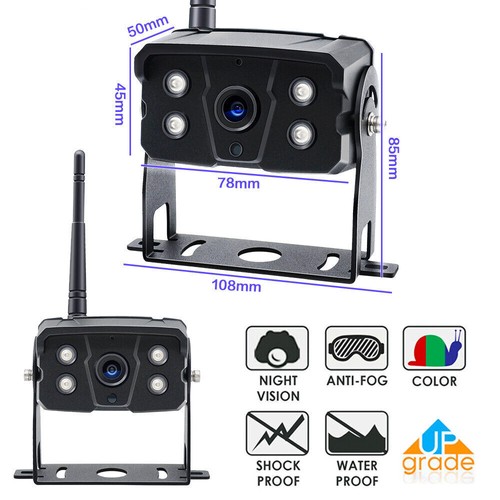 Dash Cam Digitale Wireless 10'' Quad 1080P Vista Posteriore DVR Registrazione Semi Camion Bus Camper - Foto 7 di 12