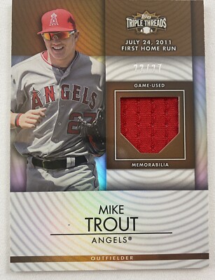 2012 Topps Triple Threads Mike Trout Game Used Memorabilia /27 