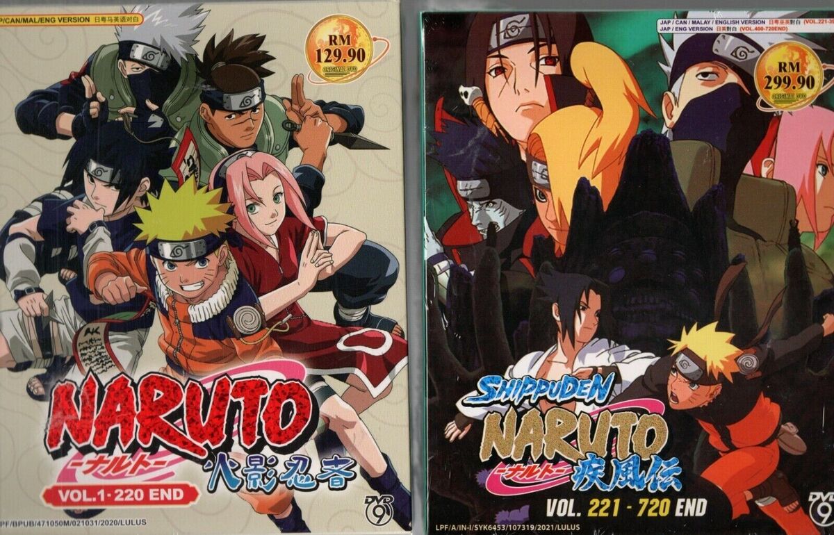 DVD Anime Naruto Series & Naruto Shippuden Series Vol.1-720 End English  Dubbed