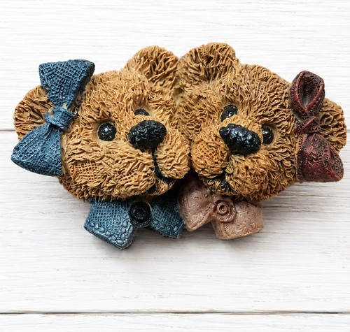 Boyds Bear Friends Bearwear Pin Brooch Bailey Emma The Sisters - Vintage