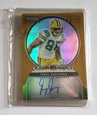 GREG JENNINGS 2006 BOWMAN STERLING GOLD REFRACTOR AUTOGRAPH Plus  7  More Autos!