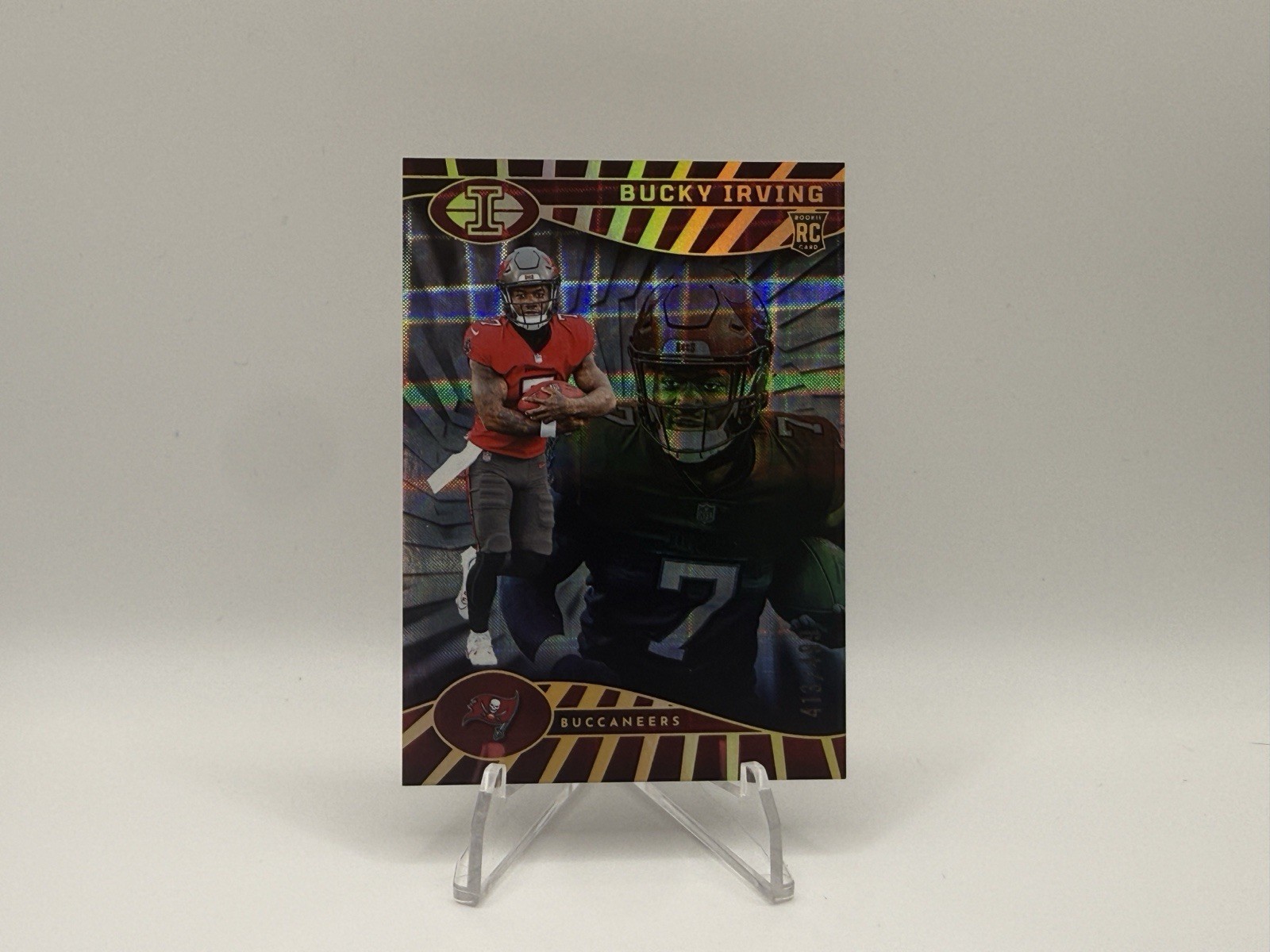 2024 Panini Illusions - Bucky Irving #85 Trophy Collection Mirrored /499 (RC)