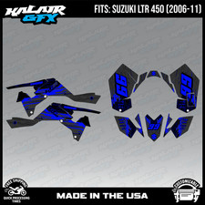 Graphics Kit for Suzuki ATV LTR450 (2006-2011) Fracture Series - BLUE-SHIFT