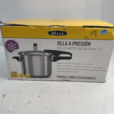 #ad BELLA JY PC2OUS 5 QUART STOVE TOP ALUMINUM PRESSURE COOKER BPA FREE NEW $25.00