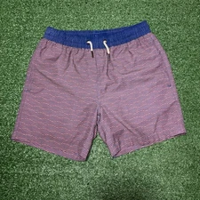 Fair Harbor Shorts Lined Swim Trunks Swimsuit Geometric Kids Boys Youth Large
