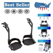 Versatile Wheelchair Footrest: Adjustable Length, Heel Loops Swing-Away Design