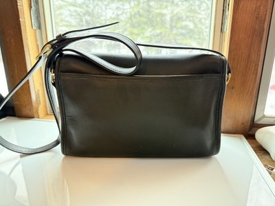 COACH VINTAGE RIDGEFIELD FLAP BLACK SHOULDER BAG 9812 | eBay
