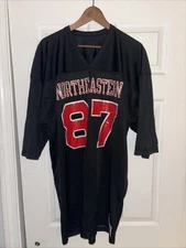 Vintage North Eastern Champion Jersey Size XL #87 Black Northeastern