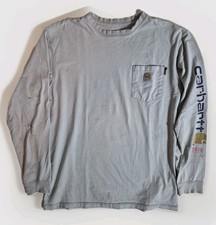 Carhartt FR Flame Resistant Shirt Mens L Tall CAT 2 Long Sleeve Heavy Wear