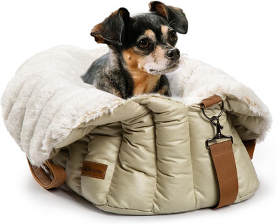 Clevahome Autositz & Tragetasche & Bett Für Kleine Hunde   Rutschfester Autositz