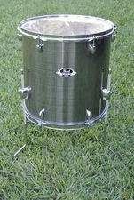🎵 PEARL EXPORT 16" EXX SMOKEY CHROME FLOOR TOM for YOUR DRUM SET! LOT L190 🎵