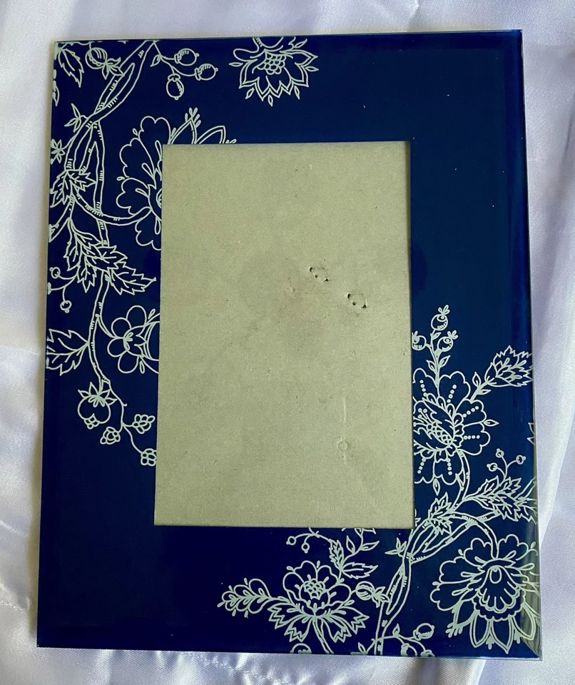 Hermoso marco de vidrio AZUL para fotos de 4 X 6 Foto 3 de 4