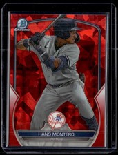 2023 Bowman Draft #BDC-12 Hans Montero Chrome Red Lava Refractor #/5