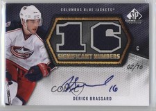 2010-11 SP Game Used Edition Significant Numbers 2/16 Derick Brassard Auto 2u9