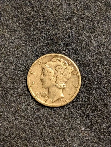 1945 Mercury Silver Dime Fine