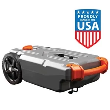 Camco Rhino 15 Gallon Portable RV Waste Tank with Accessories and Tow Kit