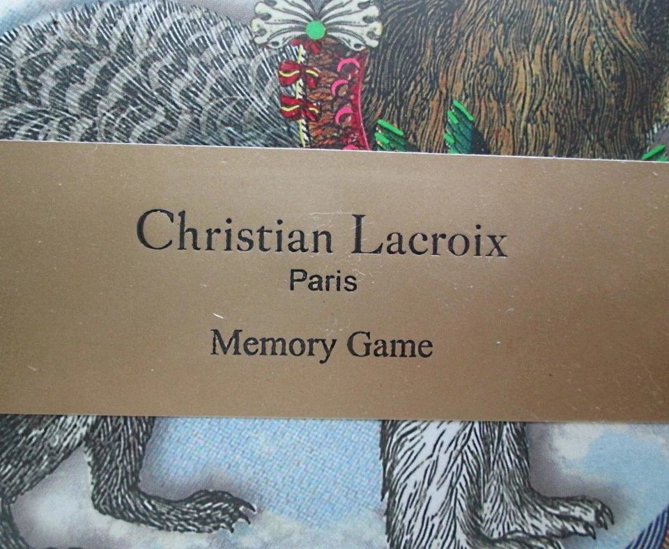 CHRISTIAN LACROIX  MEMORY GAME SEALED FANTASTIC ART PUZZLE - Image 2 of 3