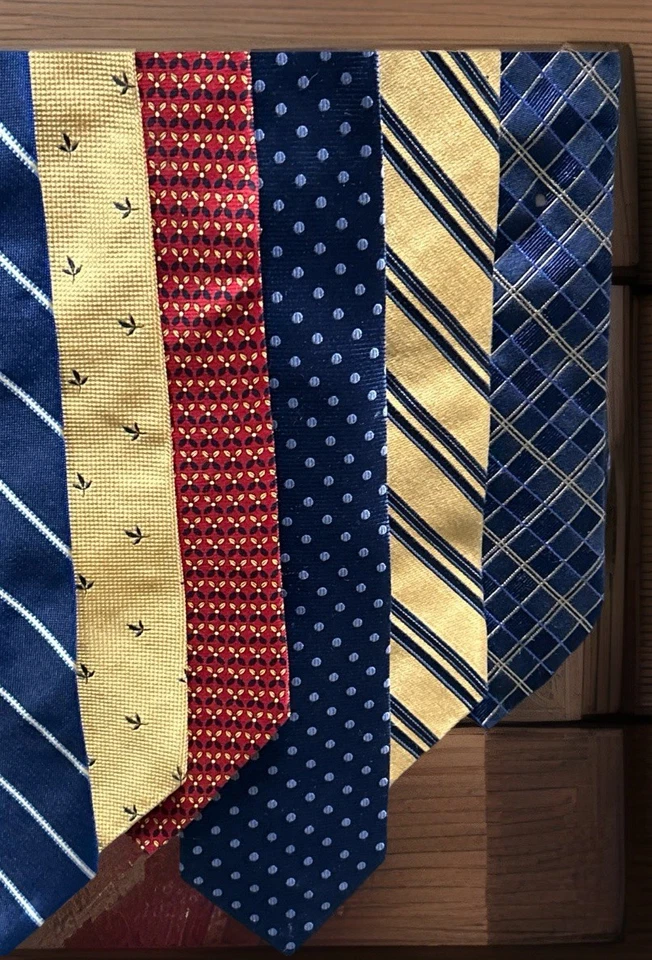 Tommy Hilfiger Tie Necktie Lot 9 Current Vtg Bundle USA Italian Silk *Bonus Tie - Image 4 of 4