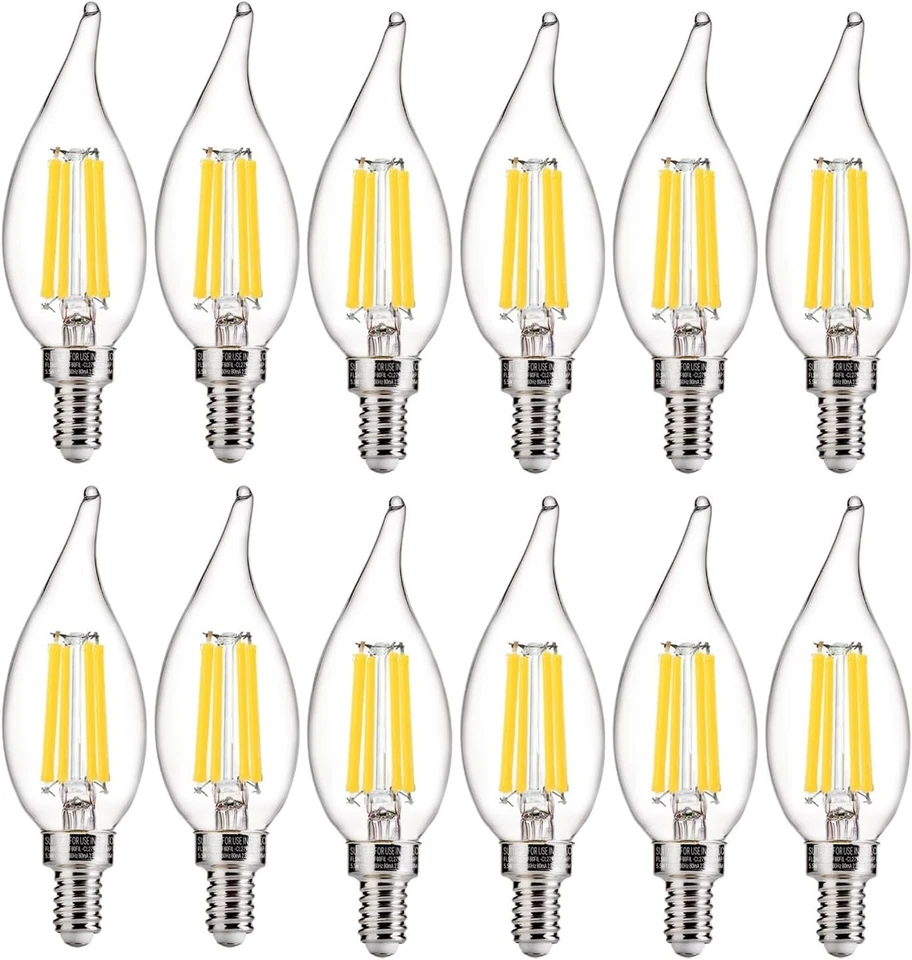 LED Candelabra Light Bulbs, E12 Chandelier LED Lig - Image 3 of 4