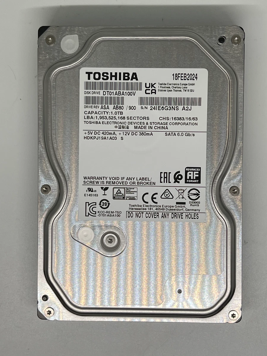 Toshiba SATA I 1 TB 3.5 in Form Factor Internal Hard Disk Drives