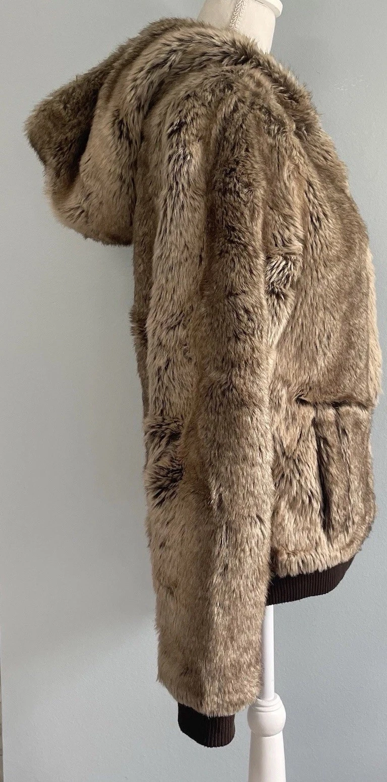 UNDERCOVER FELPA CON CAPPUCCIO FULL ZIP PELLICCIA SFILATA MODA ROSA Victoria’s Secret taglia M ESCLUSIVA!!