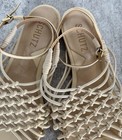 Schutz Tinah Cream Off White Woven Flat Sandals Size 7.5 — photo 3