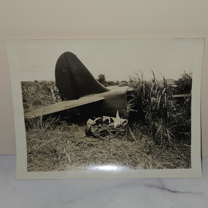 Vtg WWII Photo SB2C Helldiver Crash Kagman Point Saipan Aircraft Wreck Pacific