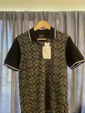Men Coach Shirt XS Polo Dark Grey