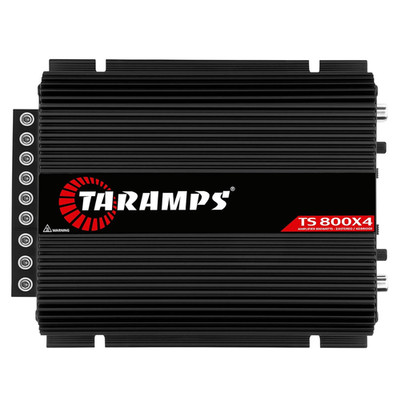 TS 800X4 2 Ohms Black Multichannel Stereo Amplifier 800 Watts Rms, 4 Channels, F