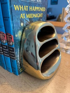 Jenfred Ware Ben Seibel Ladder Bookends MCM Mid Century Modern Brass with Label