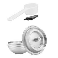 For Nespresso Vertuoline Refillable Coffee Pod Capsules 230ml Steel Kit New