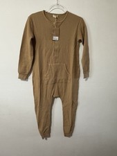 The Simple Folk One Piece Long John Size 9/10 Kids Waffle Knit Camel